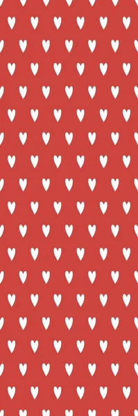 Червоно Білий Візерунок Серця Милий Крутий Шаблон Закладок — стокове фото