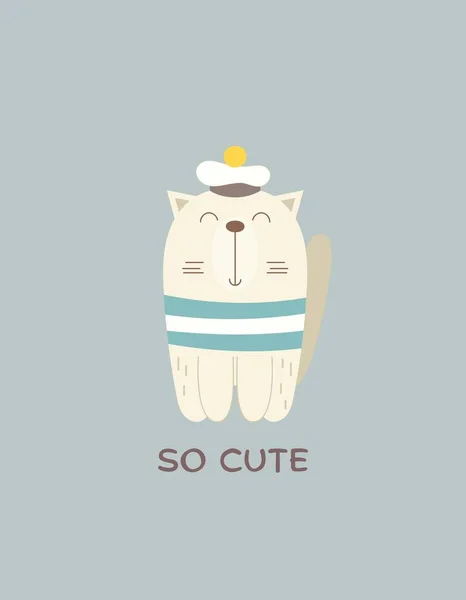 귀엽고 귀여운 고양이 티셔츠 — 스톡 사진
