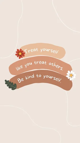 Terracotta Cute Self Care Message Your Story — 스톡 사진