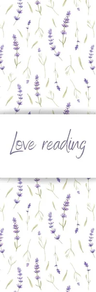 White and Lavender Cute Cool Bookmark