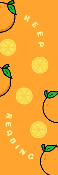 Amarillo Naranja Linda Ilustración Imprimible Marcador — Foto de Stock