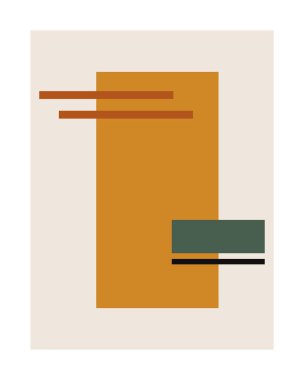 Soyut Geometrik Şekiller Tuval Yazdırma