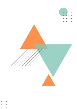 Beyaz Basit Geometrik Tasarım Sergi Olay Posteri