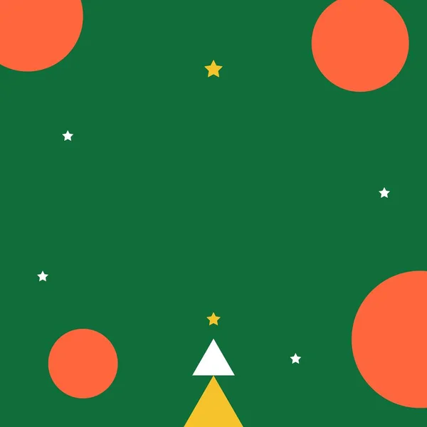 緑と赤のフレンドリーな幾何学的個人クリスマス枕 — ストック写真