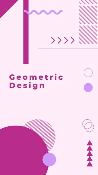 Růžová Purpurová Geometrický Design Propagační Instagram Příběh — Stock fotografie