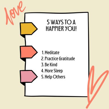 Fildişi Kremi ve Beyaz İpuçları Mutlu Olmak İçin Sosyal Medya Gönderisi