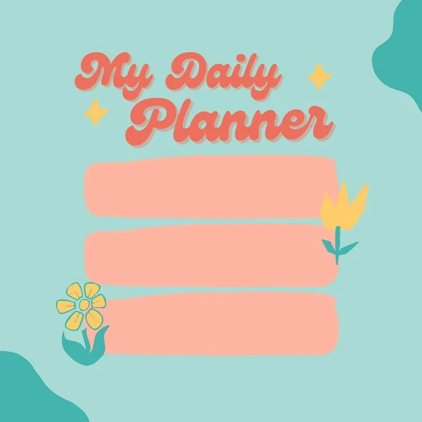 Daily Planner Illusztrációk Instagram Post — Stock Fotó