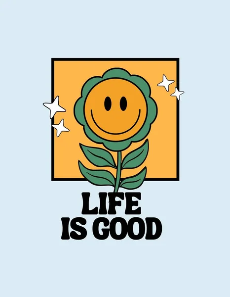 Life Good Tshirt Illustrations — Foto de Stock