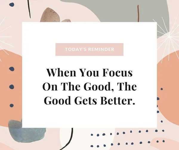 Soft Pink Peach Grey Organic Reminder Quote Facebook Post — 스톡 사진