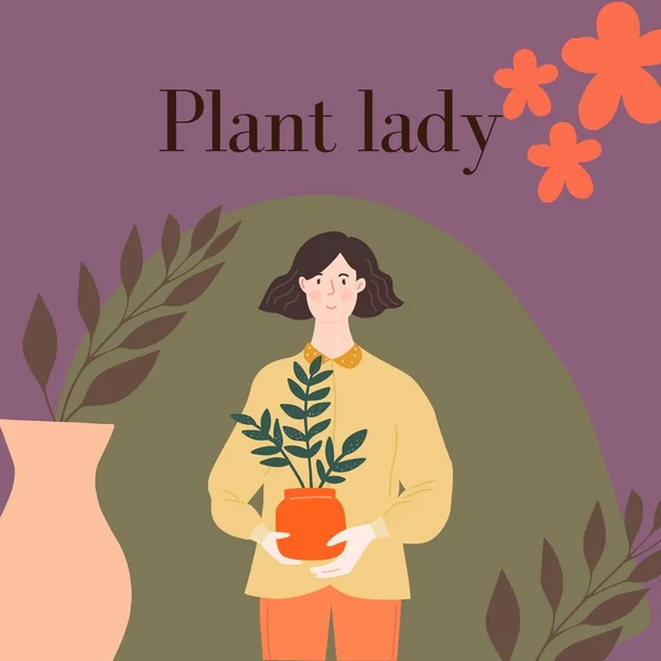 Plant lady Illustration Instagram posts