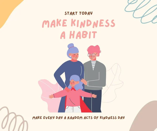 Colorful Random Act Of Kindness Quotes Illustration Facebook Post