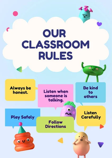 Fun And Eye Catching Our Classroom Rules Poster