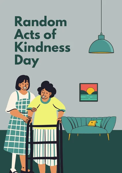 Green Simple Help Mom Kindness Day Flyer