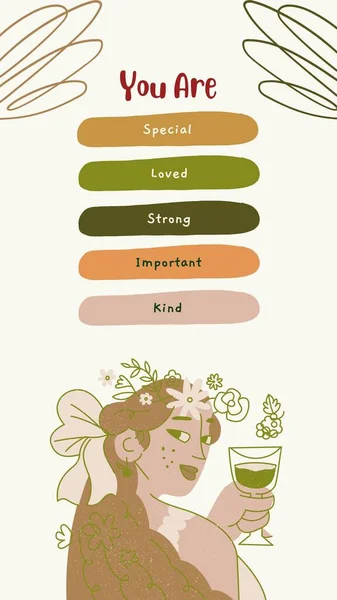 Green You Illustration Instagram Story — Stock Photo, Image