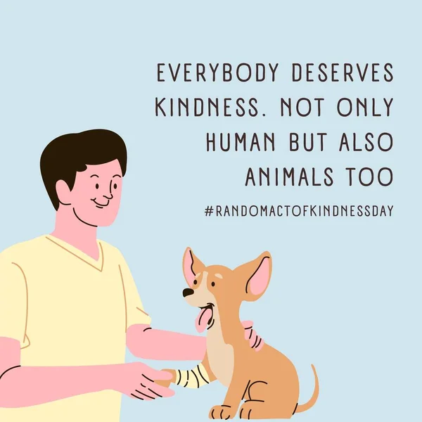 grey minimalist Illustrated Random Acts of Kindness Day Instagram Post