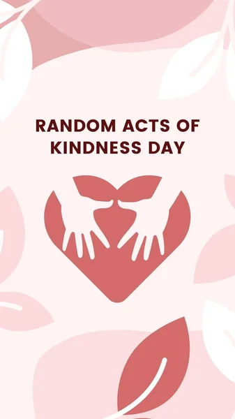 stock image Leaves Peach and Red Illustrated Random Act Of Kindness Day Instagram Story