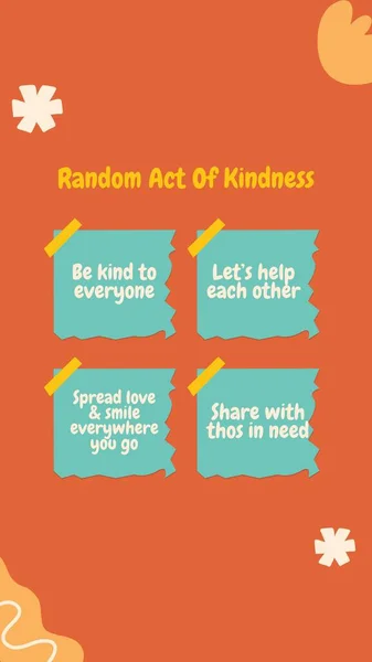 Orange Yellow Random Act Kindness — стокове фото