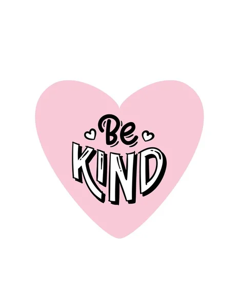 Pink and Black Heart Be Kind T-Shirt