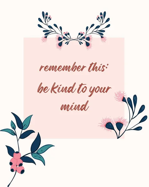 Pink Navy Minimalist Motivational Quote Canvas Print — Stock Photo, Image