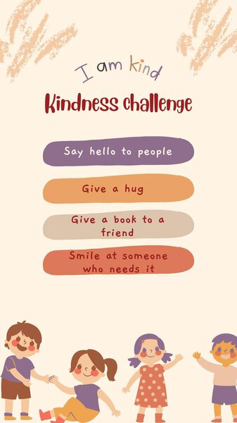 Случайные действия доброты Иллюстрации Instagram Story