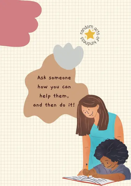 Random Acts Kindness Illustration Poster —  Fotos de Stock