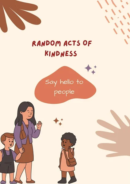 Random Acts Kindness Illustration Poster — 图库照片