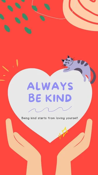 Red Creative Careful Random Acts Kindness Day Instagram Story — Stock Fotó