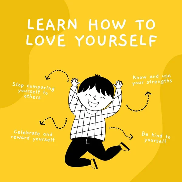 Yellow Learn How To Love Yourself Instagram Post