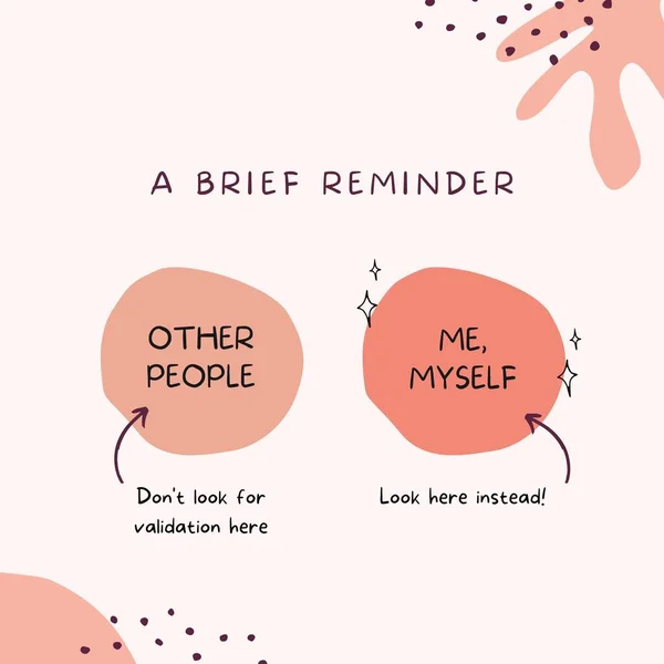 Beige Organic Self Care Reminder Instagram Post — ストック写真
