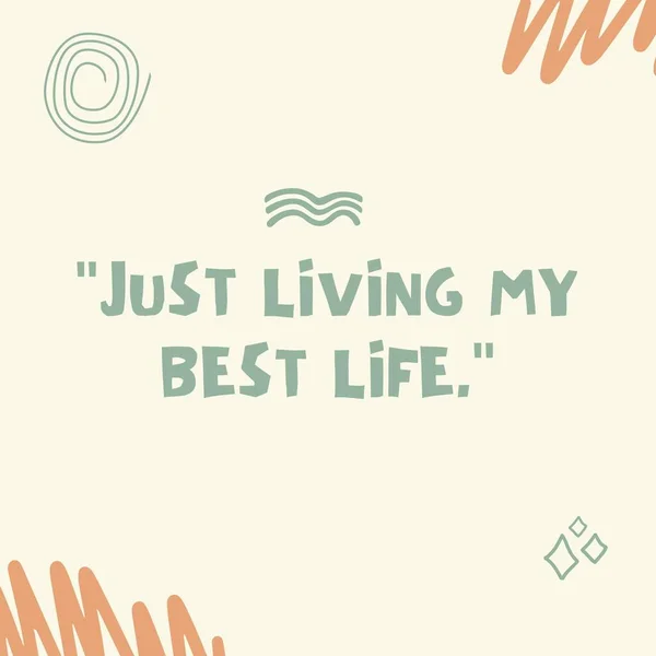 Beige Simple Life Quote Instagram Post — Stock Photo, Image