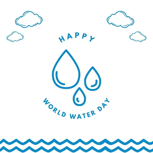 Blue Modern World Water Day — Stock Photo, Image