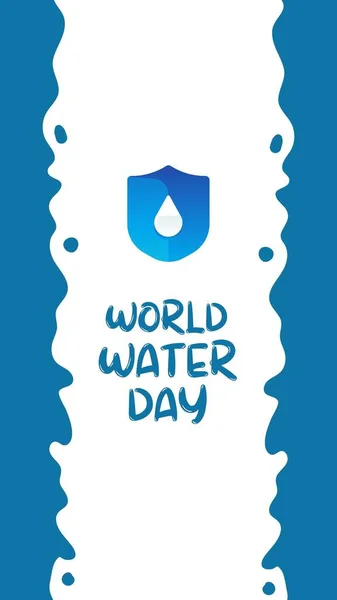 Blauer Weltwassertag Instagram Story — Stockfoto