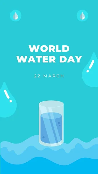 Blue World Water Day Creative Illustration Celebration Pinterest Pin