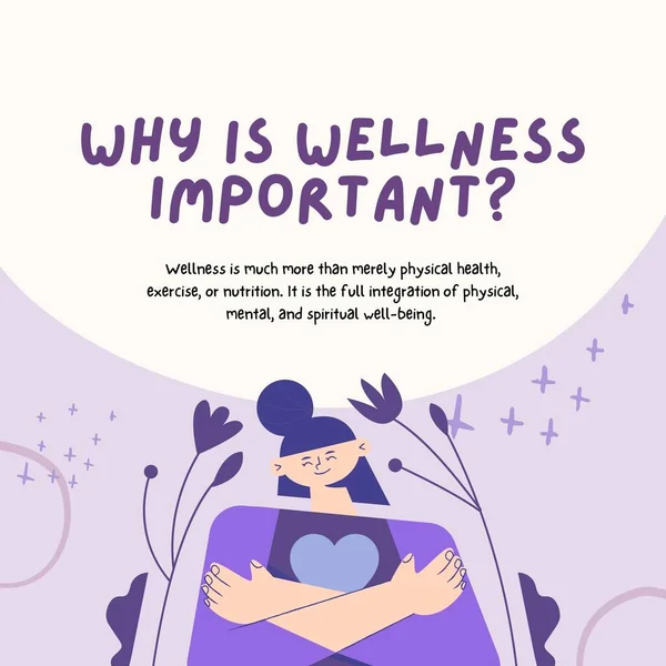 BOOST Purple and White Minimal Why is Wellness Important Tips Instagram Post