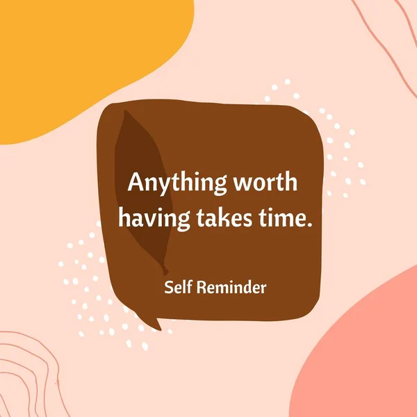 Brown Yellow Peach Quote Motivation Instagram Post — Stok Foto