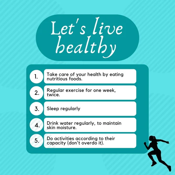 cyan minimalist tips live healthy  Tips social graphic