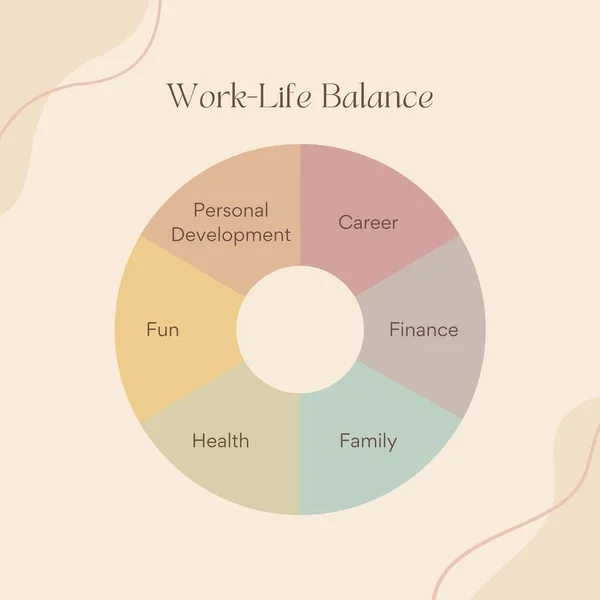 Earth Tone Minimalist Diagram Work-Life Balance Instagram Post