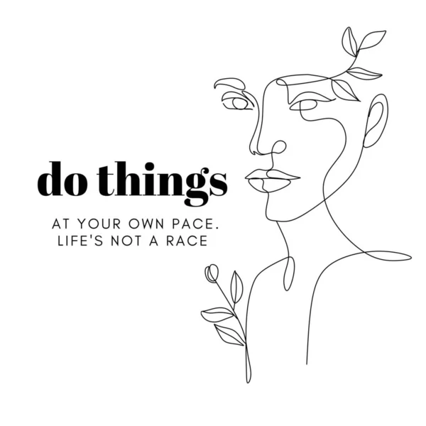 Line Art Positive Quote Instagram Post