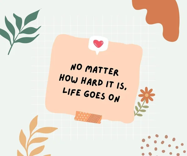 Minimalist Motivation Quote Life Facebook Post — Stock Photo, Image