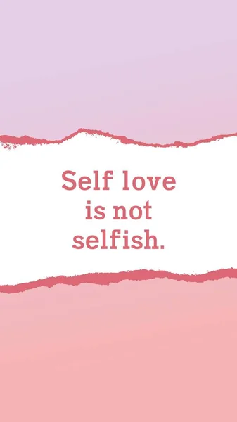 Peach Gradient Self Love Quote Phone Wallpaper — 스톡 사진