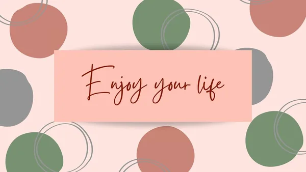 Ροζ Πράσινο Απολαύστε Ζωή Σας Facebook Cover — Φωτογραφία Αρχείου