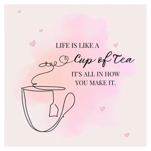 Pink Line Art Hearts Motivational Instagram Post — стокове фото