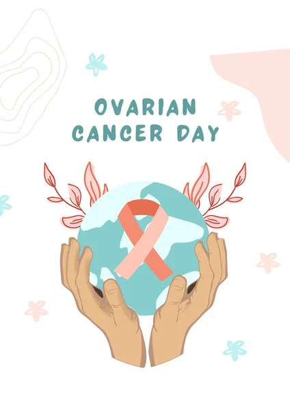 Pink Modern Ovarian Cancer Day Template (Flyer)