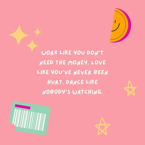 Pink Playful Quote Instagram Post — Stok Foto