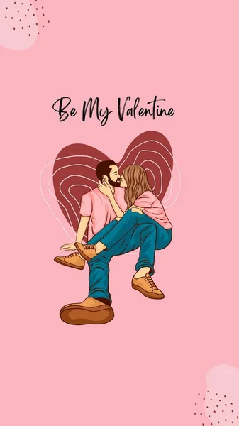 Pink Love Valentine Instagram Story — Foto Stock