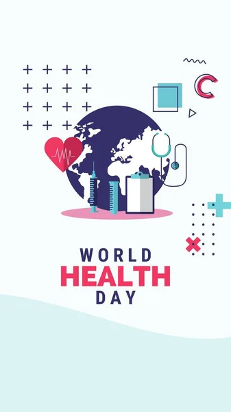 Red Modern World Health Day (Instagram Story)