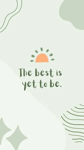 Soft Green Simple Quote Facebook Story — Stok Foto
