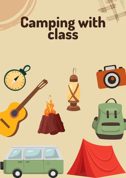 Camping Class Poster — Zdjęcie stockowe