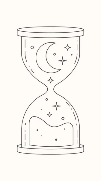 Cosmic Vintage Hourglass Phone Wallpaper — ストック写真