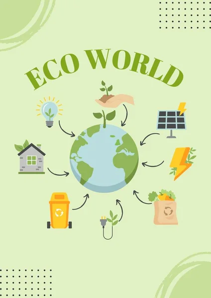 Eco World Poster Flyer — стокове фото